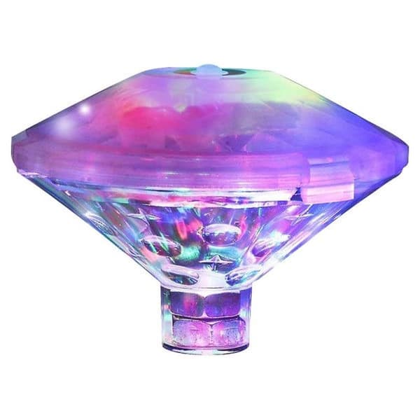 LED-diamant vanntett badekar basseng dusjlys, undervanns dykkelys