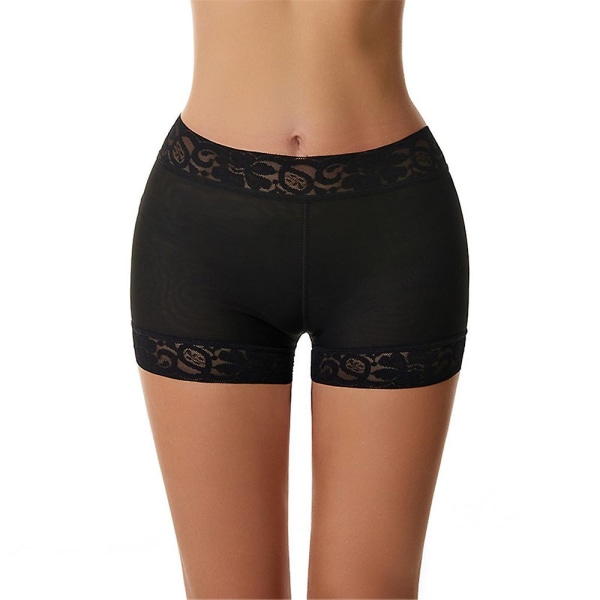 Dam Invisible Butt Enhancer Lifter Höft- och rumpa vadderade Shapewear Höftkuddar Vadderade underkläder Black M