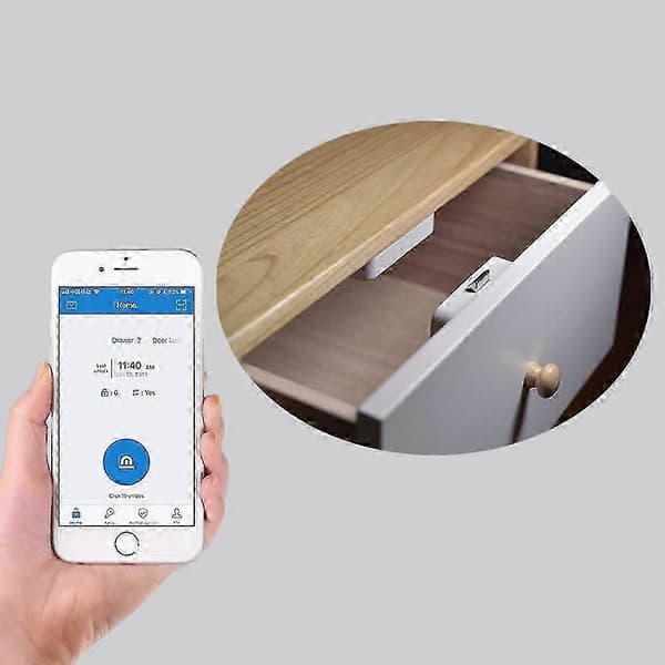 Bluetooth Smart Skabslås Nøglefri Usynlig Sikkerhed til Skuffer og Møbler White