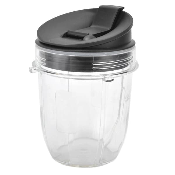 Bærbar 12OZ erstatningskopp blenderkoppbeholder med lokk, passer til NUTRI NINJA juicer