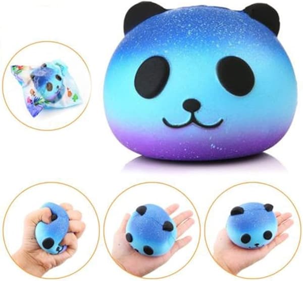 Klämleksaker, Starry Sky Panda Långsamt stigande Squishy Leksak för Stresslindring