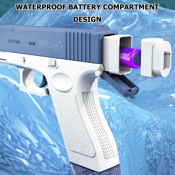 Automatisk elektrisk vandpistol 32 FT rækkevidde, elektrisk vandpistol pistollegetøj til voksne børn swimmingpool strandspilfest udendørs