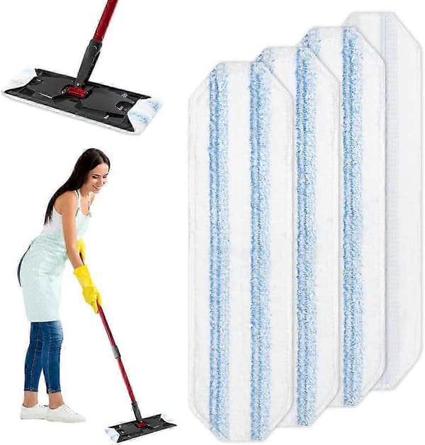 Delar Mopprefill för Vileda H2PrO Moppkit, Mikrofiber för O-Cedar H2PrO Absorberande Mopprefill, för Alla Hårda Golv Tar Bort Smutsiga Fläckar Smuts