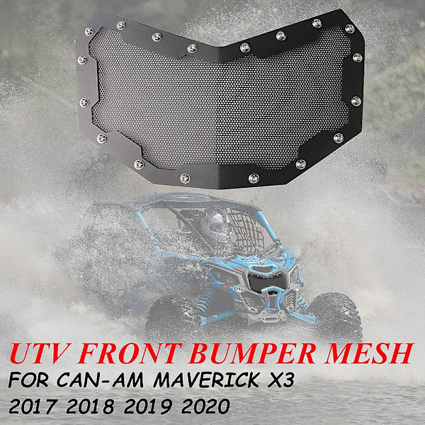 Atv Utv främre stötfångare Mesh gallerskydd för Polaris Can-am Maverick X3 2017 2018 2019 2020