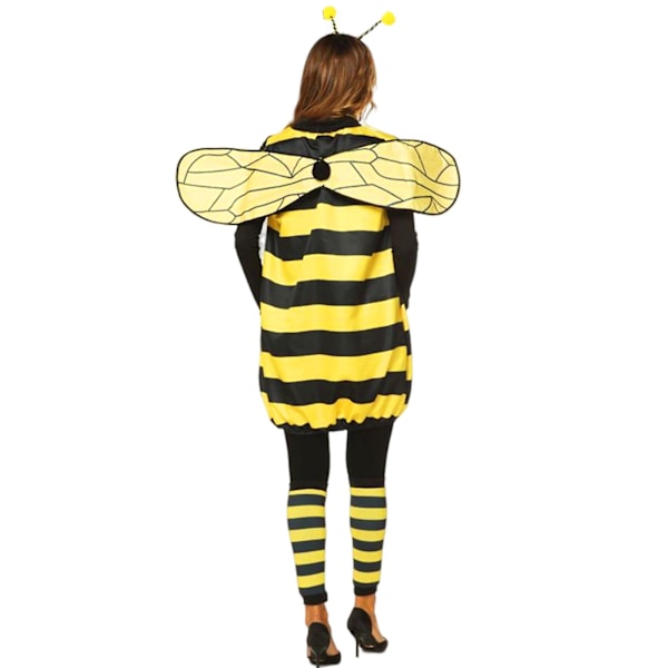 Mehiläisen cosplay-asu siivillä  Mehiläisen asusteet Halloween Yellow S