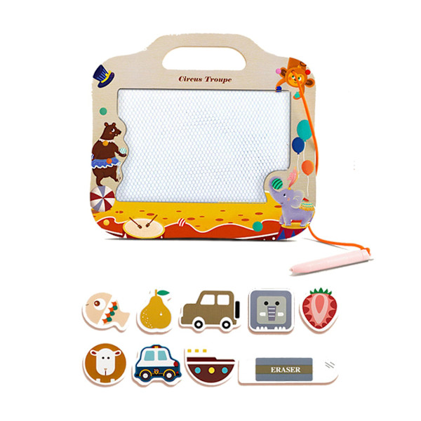 Puumagneettinen Art Brain Training Graffiti Draw Board set Circus