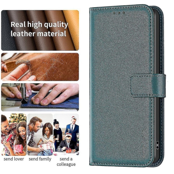 Case för Nokia G42 Magnetic Plånbok Flip Cover med korthållare Fack Kompatibel med Nokia G42 Case Green