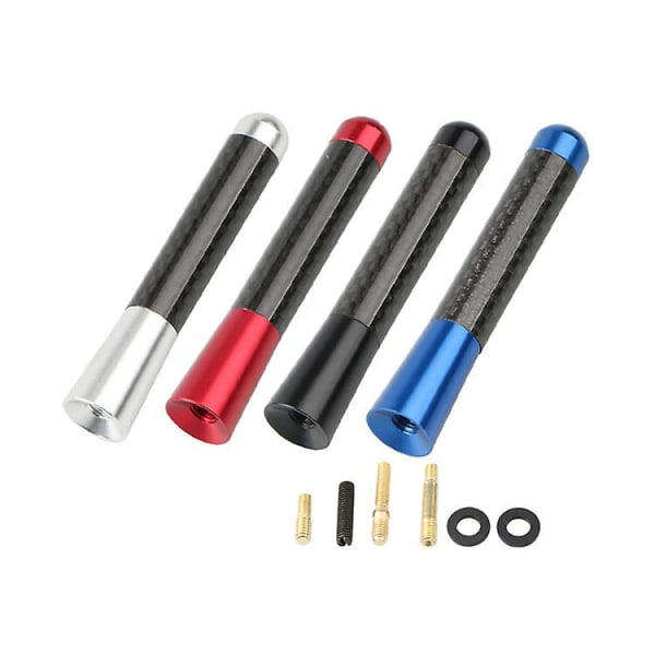 3,5 cm 8 cm Carbon Fiber Kort Antenne Universal Auto Roof Rød Blå Sølv Sort Antennesæt Bil udvendigt tilbehør 7 stk/sæt - Antenner B-04 Set