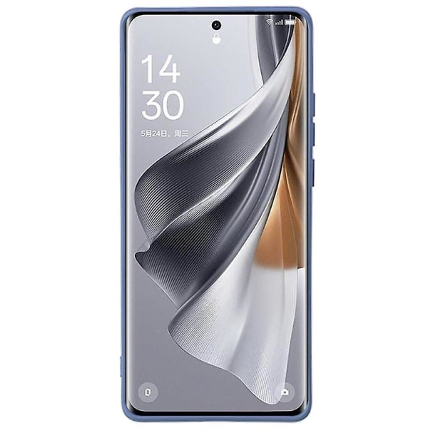 Oppo Reno10 5G kumisoidulle TPU- phone case Candy Color Fiber Lining putoamisen estävä cover Lavender Grey