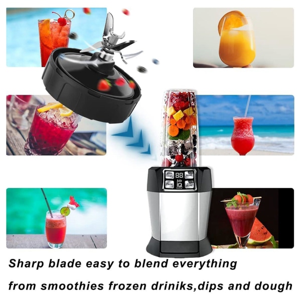 5-bladig blenderkniv för Ninja Blender QB3000, QB3000SSW-30, QB3000QR-30, QB3001SS-30, QB3000QBK, QB3004, QB3005