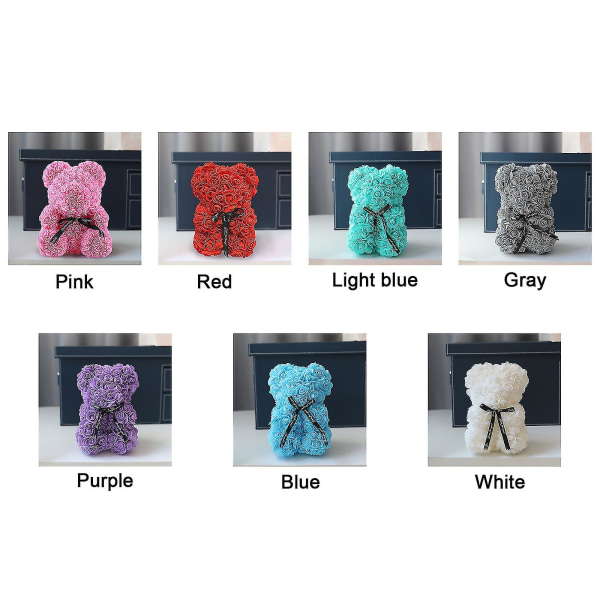 Helt ny 2023 Rose Bear Rose Teddy Bear Artificial Rose Blomsterbjørn, gave til Valentinsdag, Bryllup, Morsdag og Jubileum Bestselger Red