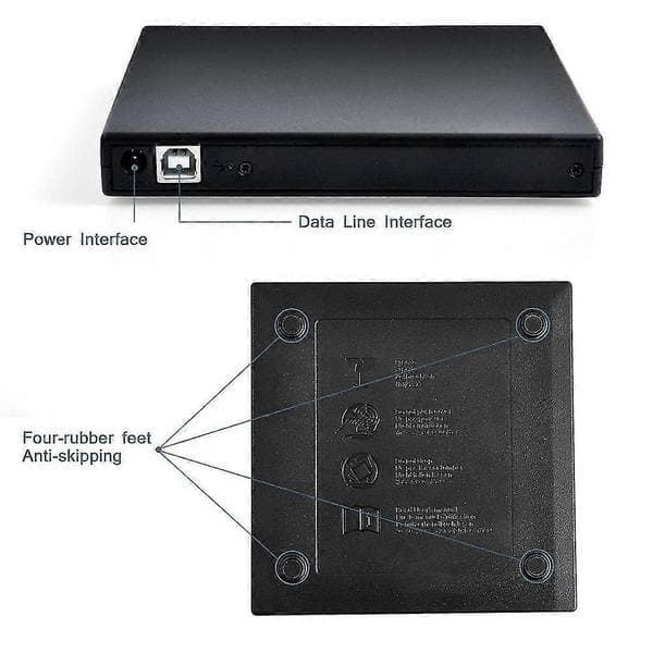 Ekstern CD/DVD-læser Usb2.0