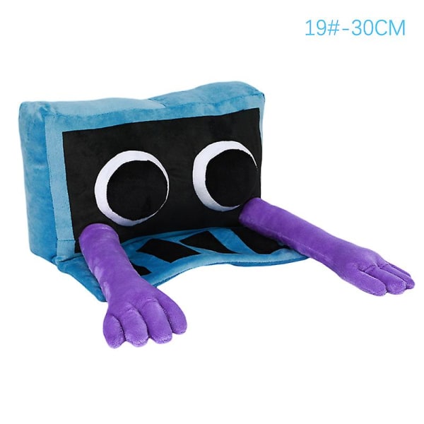 Rainbow Friends gosedjursleksaker Blå monster Mjuk plyschdocka för barnfans Tv Purple Hand Monster