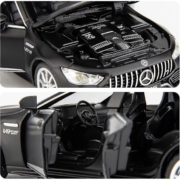 Legeringsbilmodell,1/32 Diecast bil Benz Amg Gt63 modellbil Pull Back Med Ljud Och Lätt Leksaksbil För Pojkar Flickor Vuxenpresent