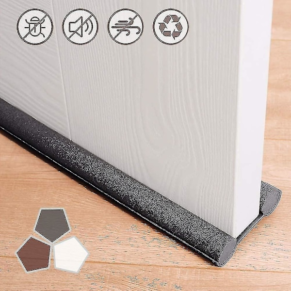 Oven alla vetovastus 37 tuumaa leikattava ja pestävä, kaksoisovisuoja, energiaa säästävä ovien säänpoisto vähentää melua ikkunan tuulen esto Black
