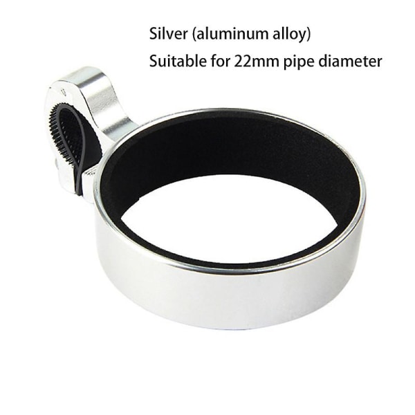 Retro cykelstyre kaffekopp Hela aluminiumlegering Vattenkoppshållare Mjölkte kopphållare Vattenkokare Styrställ - Cykelflaskhållare silver 22mm