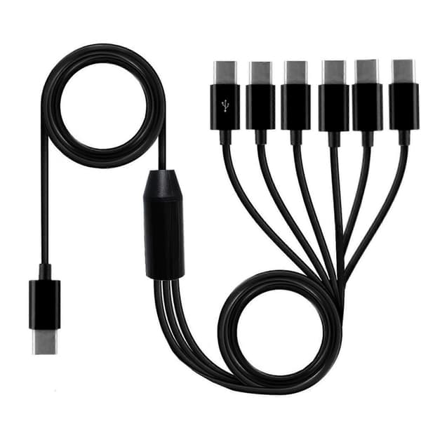 USB C Splitterkabel USB C Kabel Ideel til Type C Interfaces Smartphones USB A til USB C Splitterkabel 50cm/150cm/200cm 1.5m 1 with 6