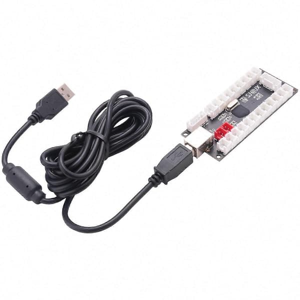 Null forsinkelse USB Arcade-enkoder for MAME JAMMA og PC-kampspill Svart
