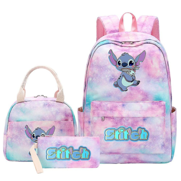 3st Lilo Stitch Ryggsäck Kvinna Man Rese Skolväska Hög kvalitet Teens Mochilas 10