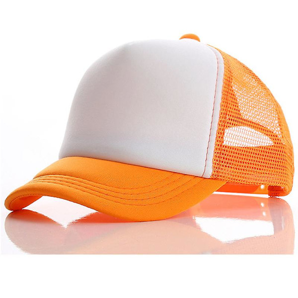 Baby Hat Peaked Baseball Kids Cap Hat Orange  White