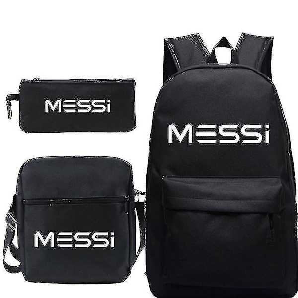 Lel Messi reppu L Messi opiskelijalaukku olkalaukku kynäkotelosetti kolme.