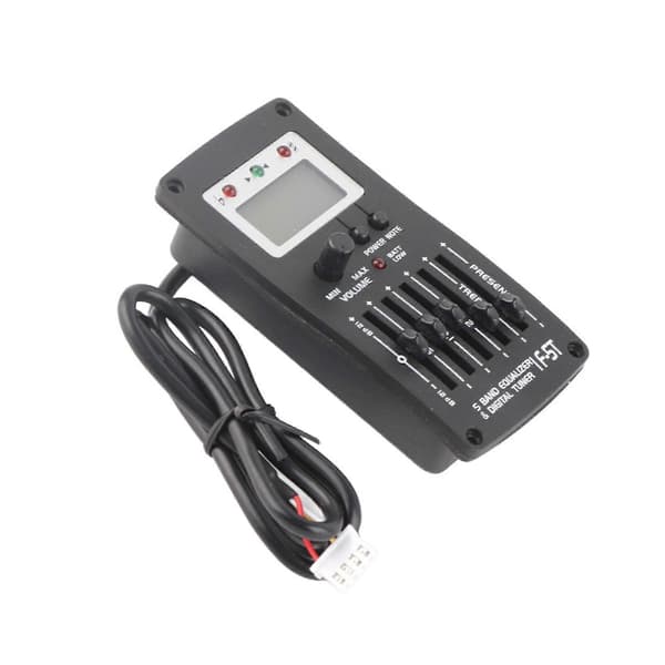 F?5T 5-bands EQ Equalizer Pickup Tuner för Akustisk Gitarr Musikinstrument Tillbehörssats