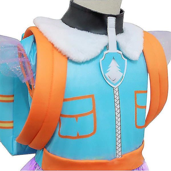 2023 Purim Carnival Outfit Barn Halloween Paw Costume Finklänning Flickor Everest Costume 5-6 Years Old