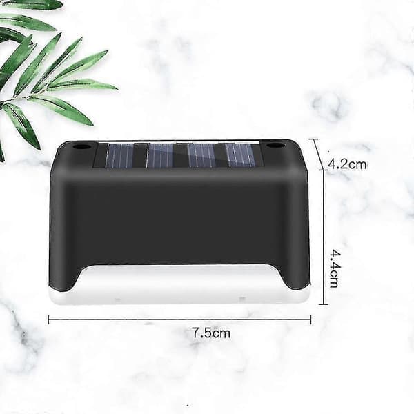 Solcellelampe for utendørs 8 stk LED-dekklys Trinnlampe Solcellelys