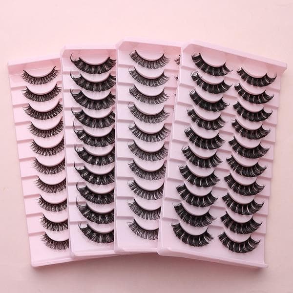 10 paria 3D Mink DD Curl -venäläisiä tekoripsiä TK02