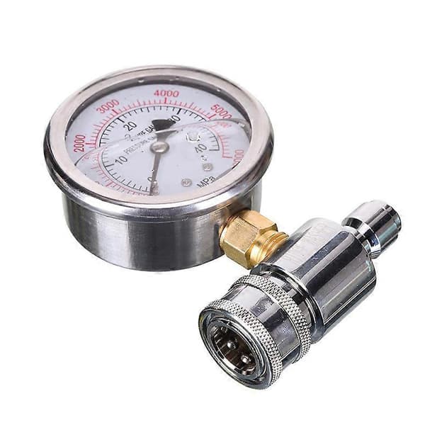 6000 PSI trycktvättsmätare med 3/8\" snabbkoppling - Kompatibel med högtryckstvättar