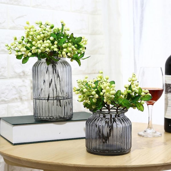Naturtrogna konstgjorda växter Faux Berry Fake Branch Simulation Blueberry Home Hotel Cafe Decor Prop Jikaix Green