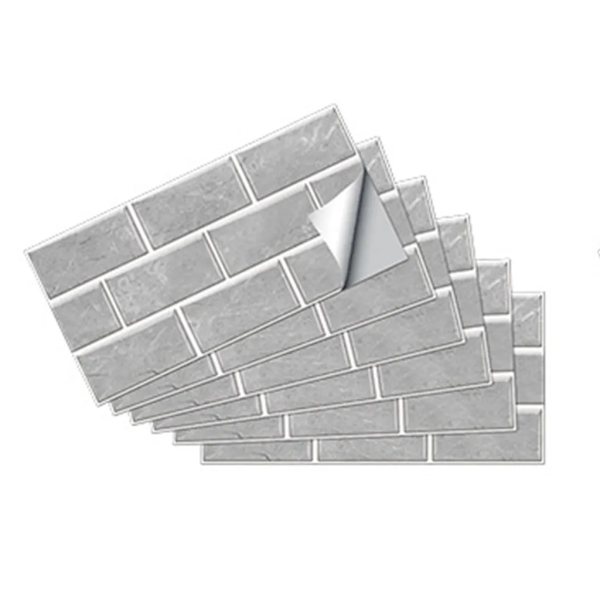 Paketti, jossa 6 laattatarraa 15 x 30 cm, seinätarrat itseliimautuva laatta itseliimautuva laattakalvo PVC-laatta kylpyhuone keittiö taustaseinä