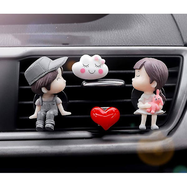 Creative Car Air Outlet Parfymklämma Par Dekoration Aromaterapi Luftkonditionering Dekorationer Bilinteriörtillbehör Inredning|ornament| 4