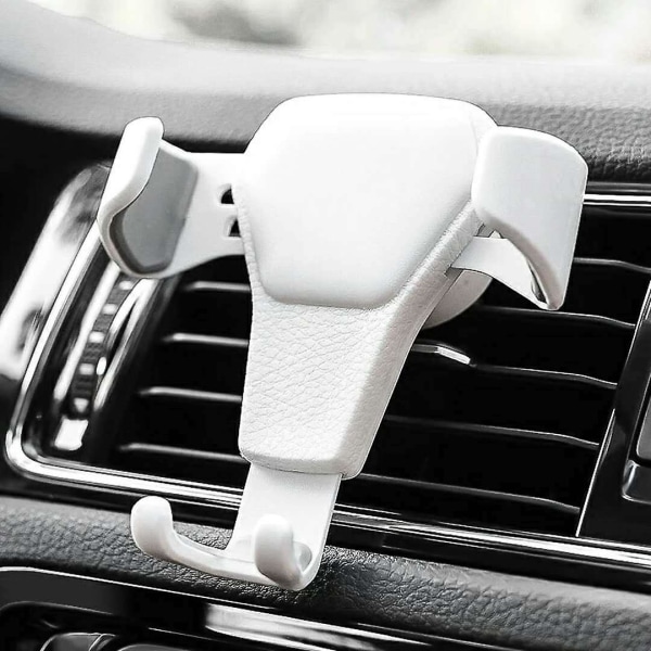 360 Biltelefonholder Luftventil Clip Mount Auto Phone Stand Gps Mobile Cell Support For Iphone 13 12 Xiaomi Samsung| | rotatable-White