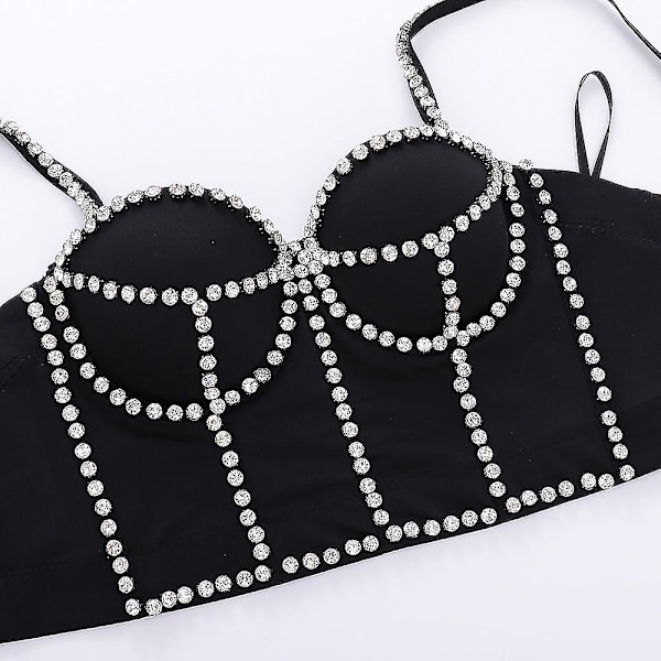 Utsøkte kvinner BH Push Up Bustier Crop Top For Dame Corsett Tank Vest 36B