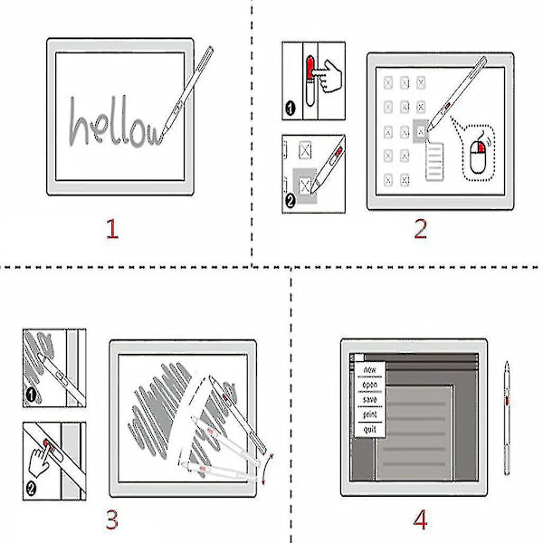 Kompatibel -for Lenovo- Ideapad Flex 5 14 (intel Amd) Digital Stylus med konfigurerbar knapp