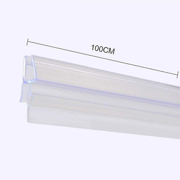 Aleko Suihkuoven Tiiviste 100cm 2kpl 4-6mm lasille, Taitettava suihkukaapin tiiviste, Vaihtotiiviste, Suora/kaareva lasi-suihkuoven tiiviste