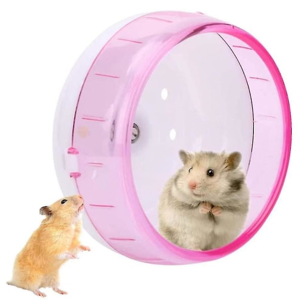 Super Silent Hamster Træningshjul Stille Spinner Hamster Løbehjul med justerbart stativ til hamstere Gerbils Mus