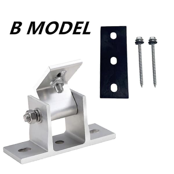 Justerbar solcellepanelbrakett 36~68cm Solcelleholder Endeklemme Kit 36cm Stativlengde B-d 15-30 Grader B