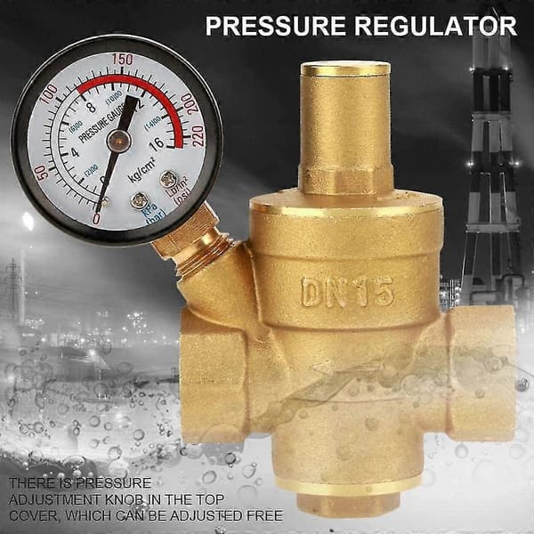 Dn15 Mässingstryckregulator Justerbar Tryckregulator Hållbar Vattentrycksregulator Reducerare
