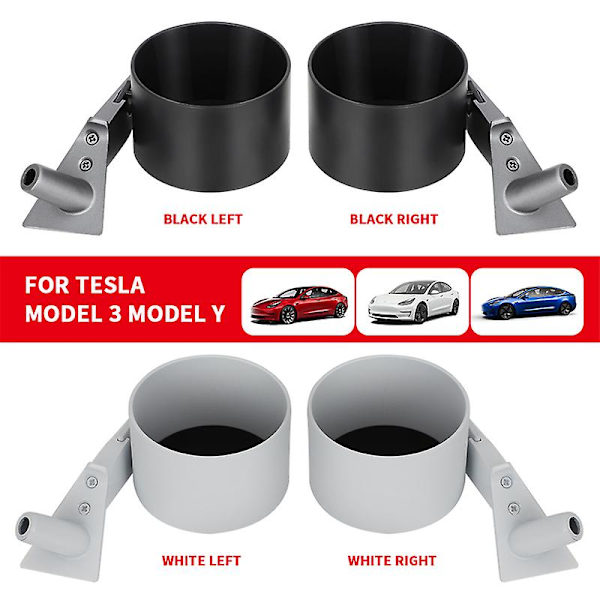 Bilkopholder til Tesla Model 3 Tesla Model Y Automobil Vandkopholder Køretøjsopbevaringsboks Flaskeholder Interiørtilbehør - Drikkeholdere Left and Right