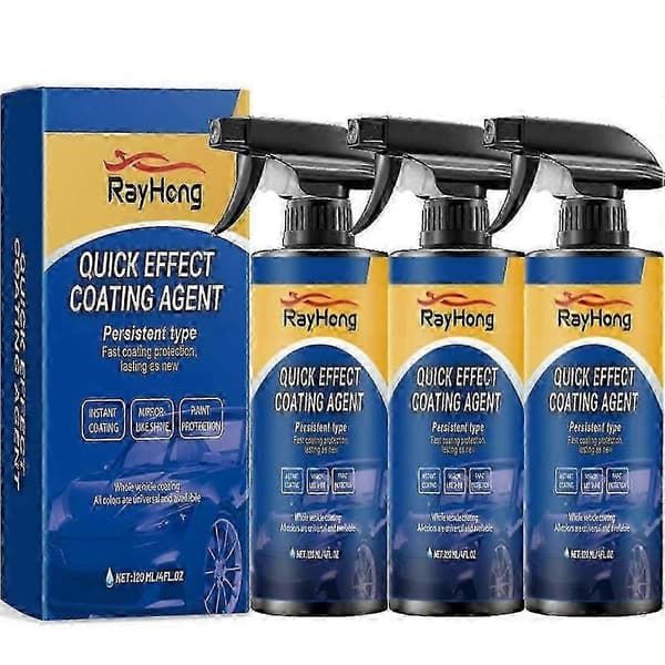 5/3 stk Bilbeleggspray, 3-i-1 Multifunksjonell Hurtigvirkende Beleggmiddel Ny 3pcs
