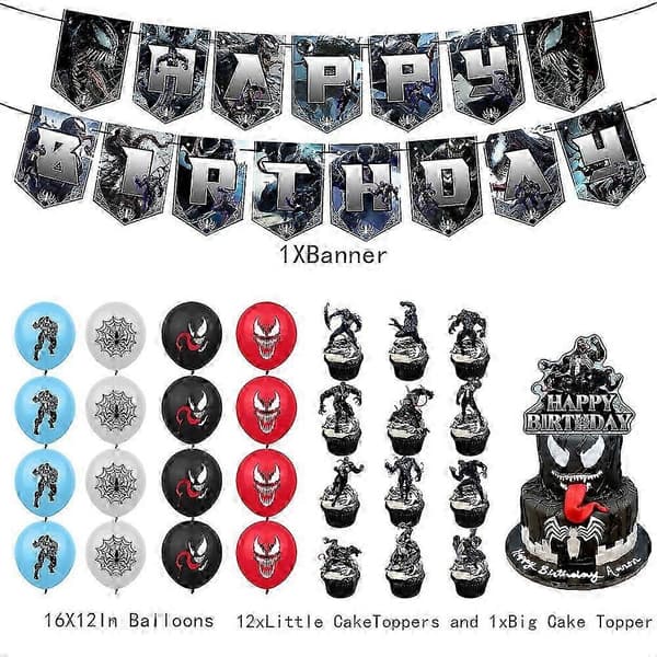 Venom-teemainen Rat S Kit -kakunkoristesetti
