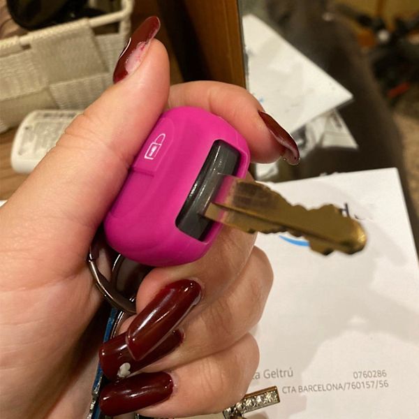 Silicon Car Key Cover til Sx4 Swift Grand Vitara Liana Celerio Jimny Key Case Nøglering Alarm, Rød