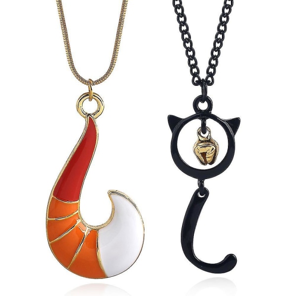 Animation Perifer Moana halskæde Rævehale vedhæng Black Cat Golden Hook Rejehale Bell Pendant-Udmærket red
