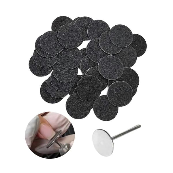 Erstatningspapirputer for elektrisk fotfil, utskiftbart slipepapir med 15mm 80Grit 50Pcs