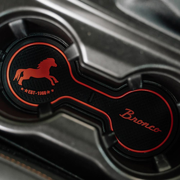 Bil Cup Coaster För Ford Bronco 2020 2021 2022 Läsk Cup Hållare Anti Slip Pad Dagliga interiörtillbehör| | Gray