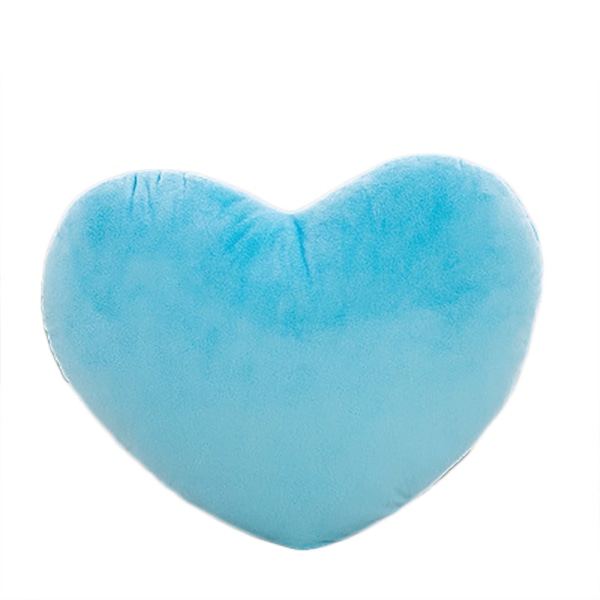 40 cm Plush hjerteform pude Pynte dekorative rygpuder til gave til Valentinsdag Sky Blue One Size