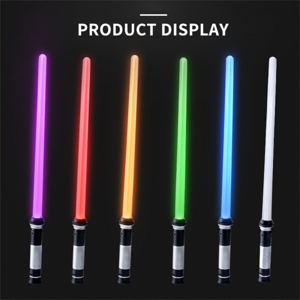 Folding 9 Color Changing Flash Stick Interactive Christmas Gift for Boys SWord white