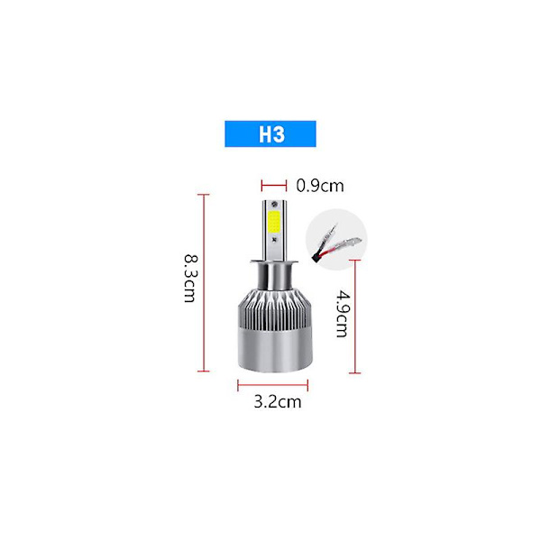 2kpl 36w H4 H7 H11 Aviation Alumiini Auton Led-ajovalot Vedenpitävät Ip68 Kaukovalot Lähivalot Auton ulkosisustustarvikkeet| | H3